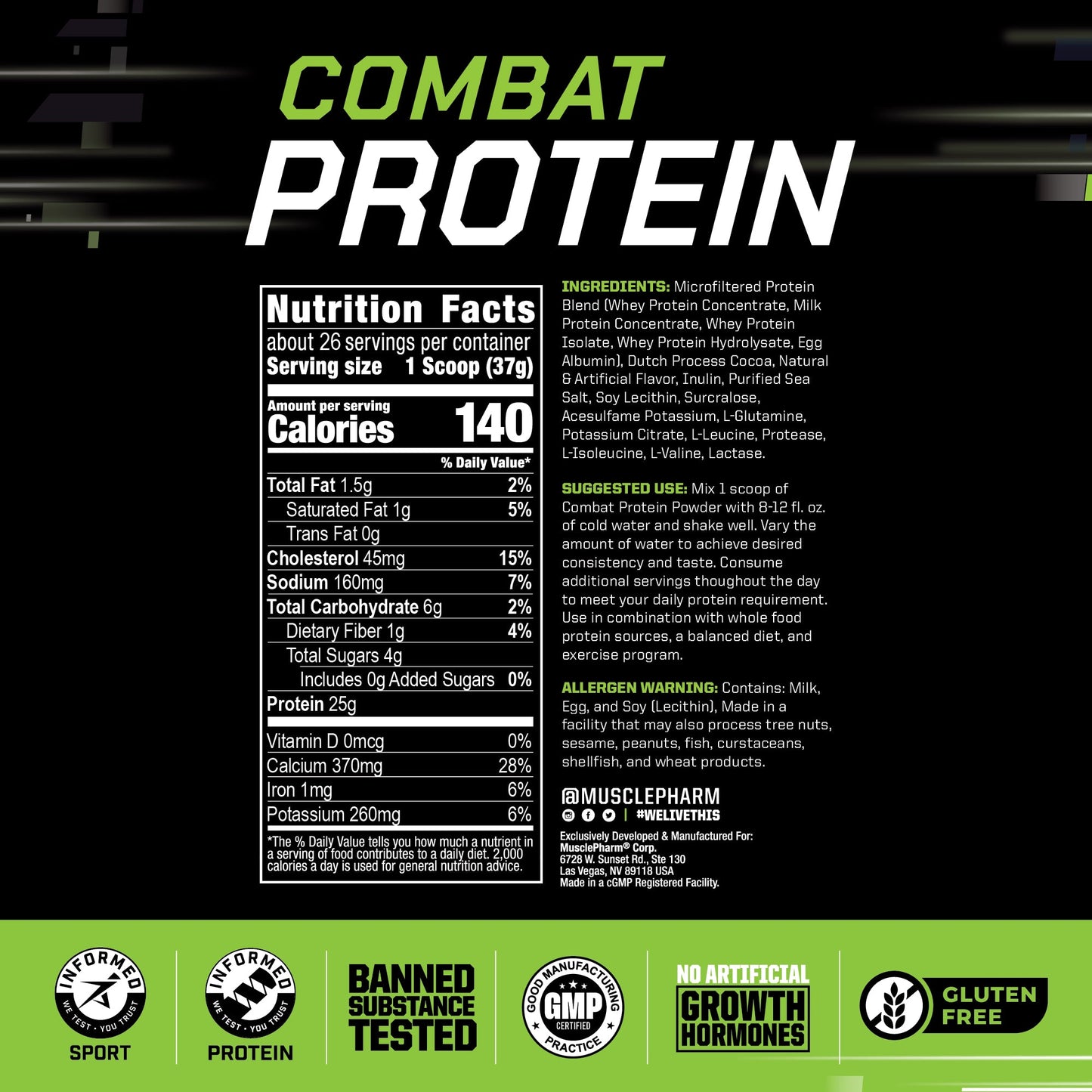 USN® MP COMBAT PROTEIN POWDER
